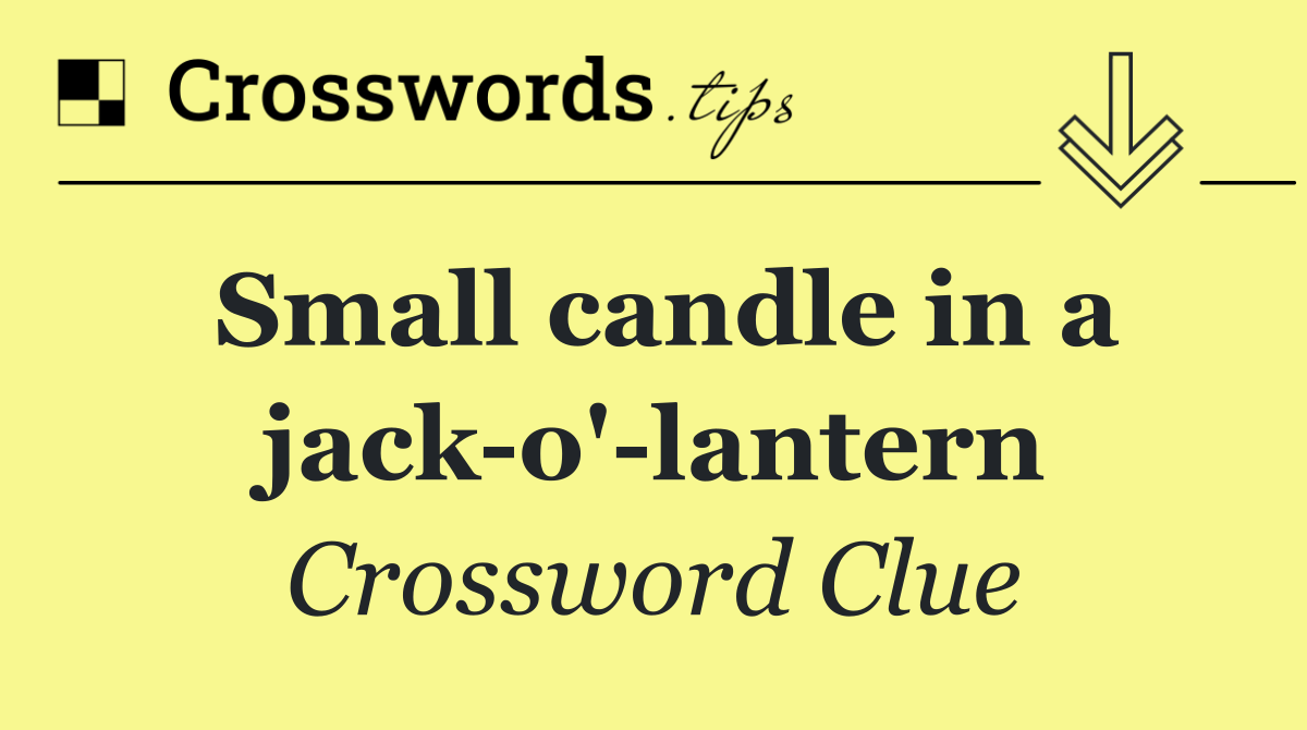 Small candle in a jack o' lantern
