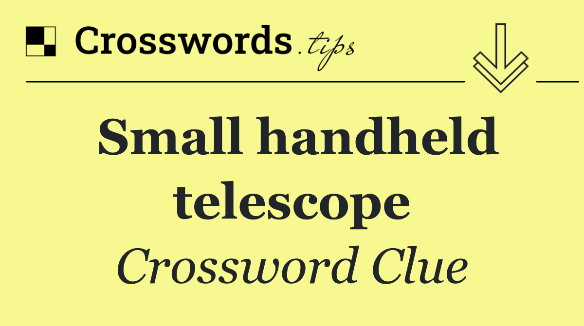 Small handheld telescope