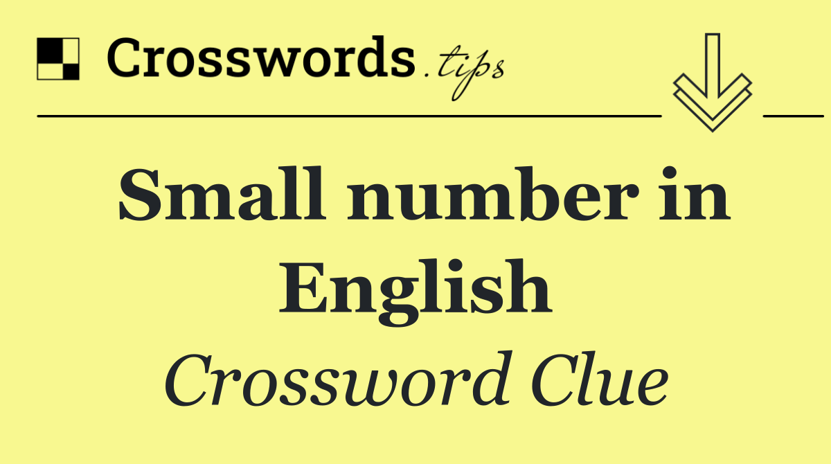 Small number in English