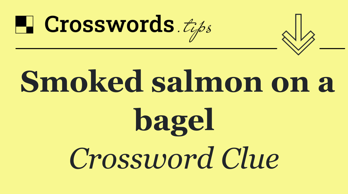 Smoked salmon on a bagel