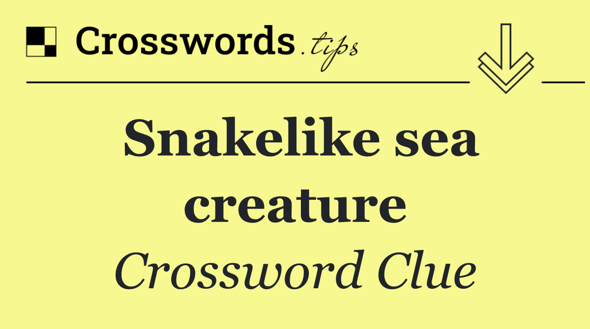 Snakelike sea creature