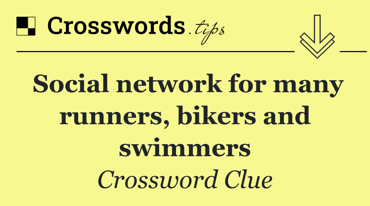 Social network for many runners, bikers and swimmers