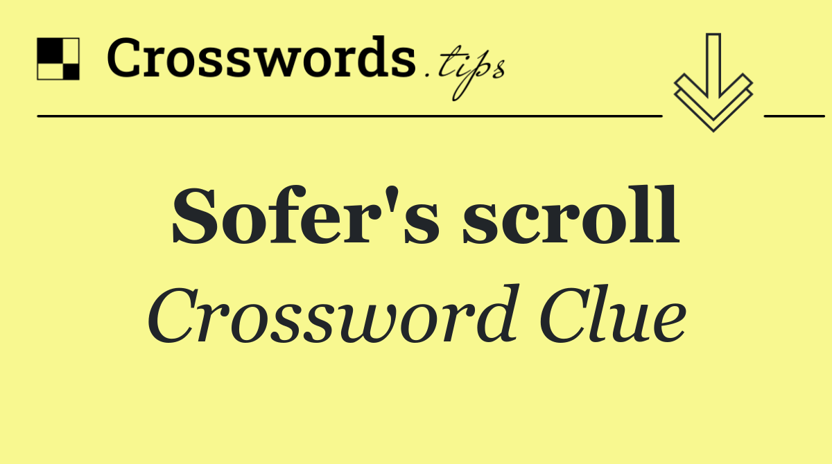 Sofer's scroll