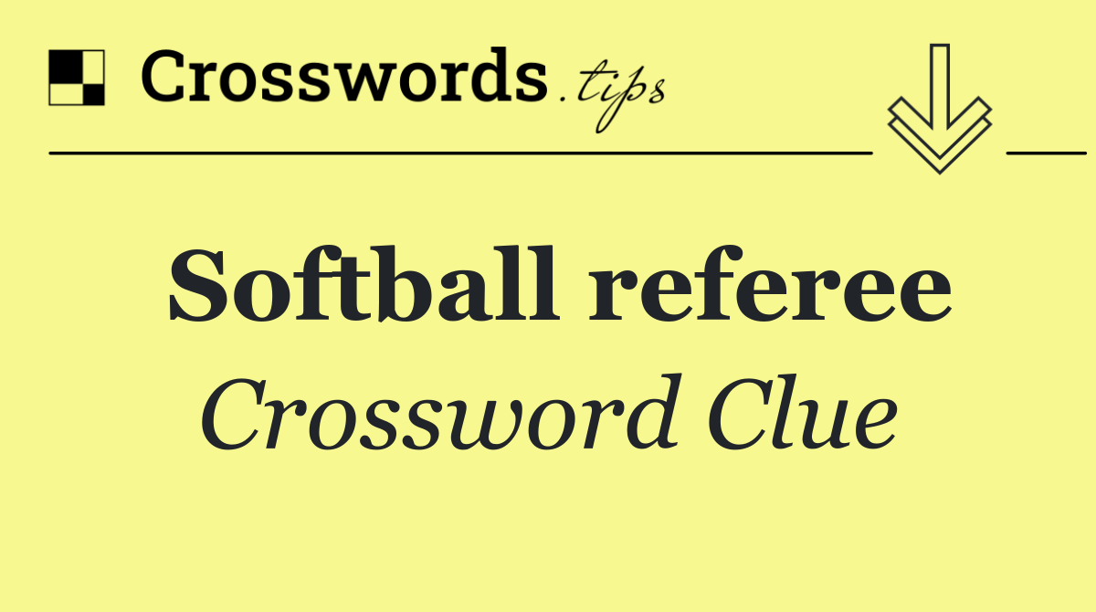 Softball referee
