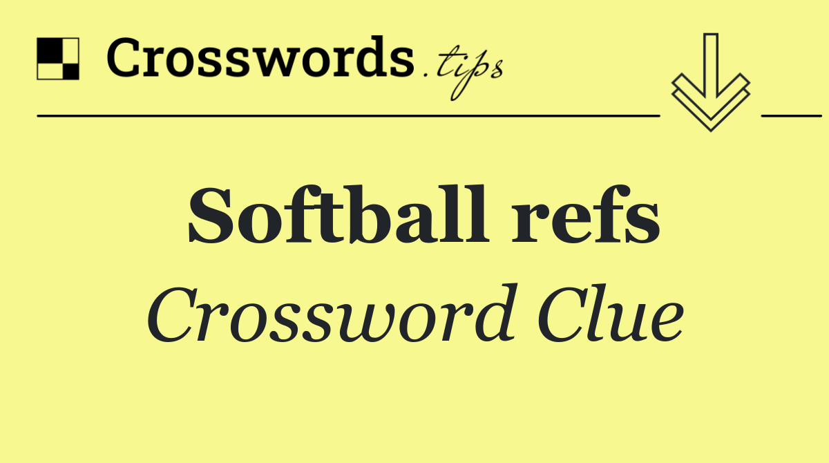 Softball refs