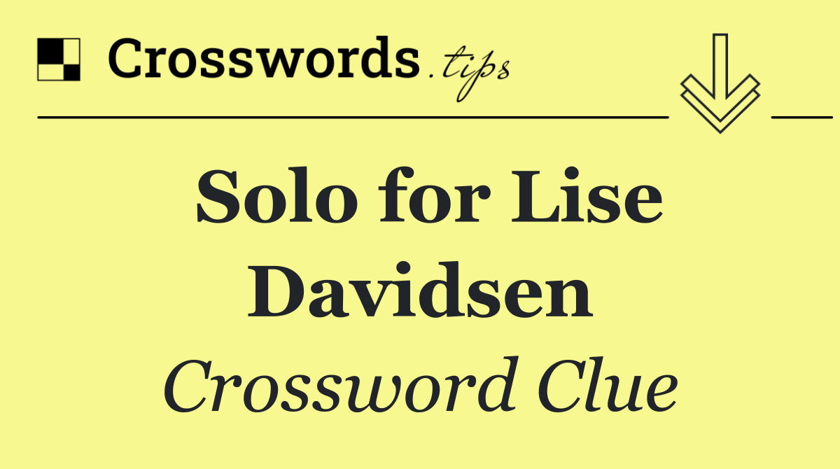 Solo for Lise Davidsen