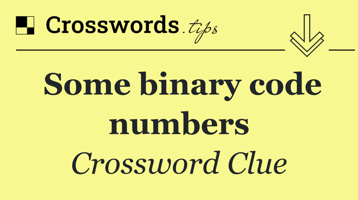 Some binary code numbers