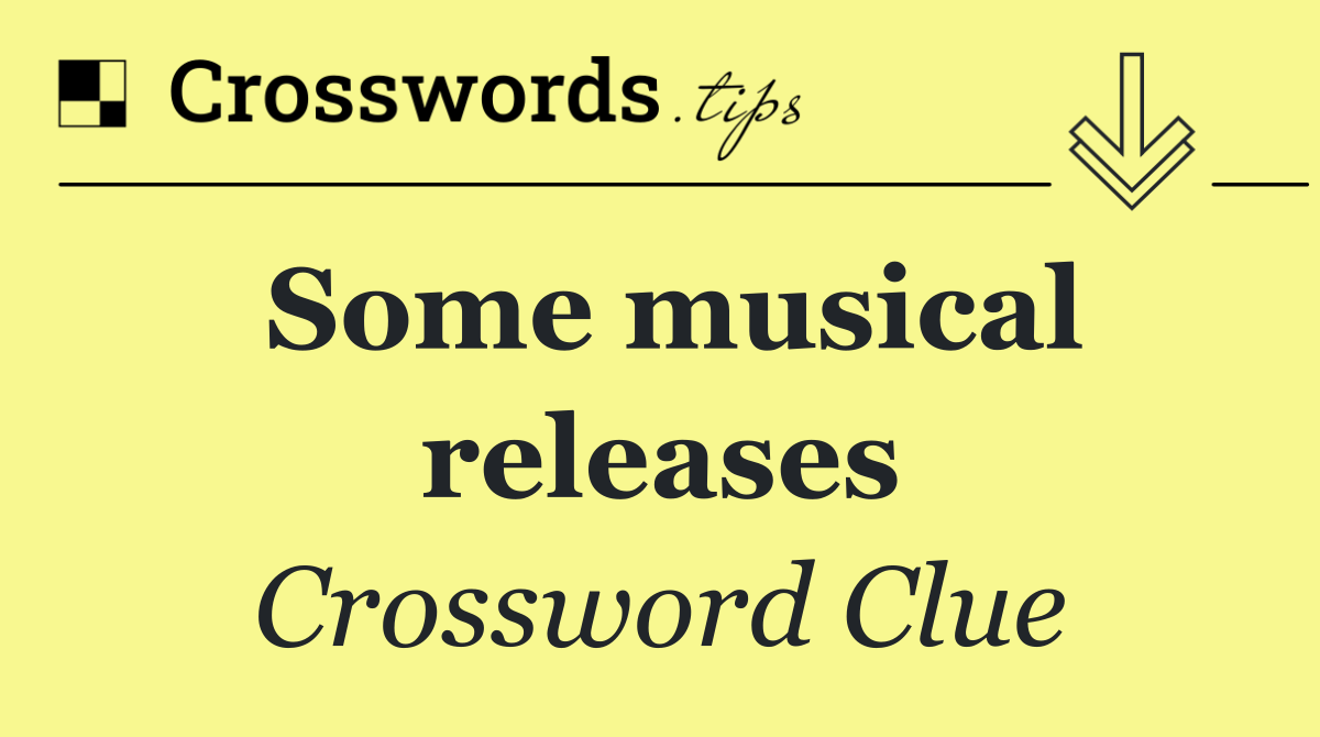 Some musical releases