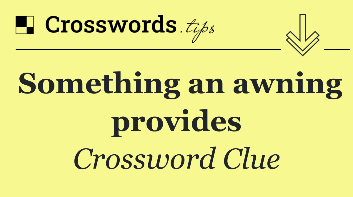 Something an awning provides