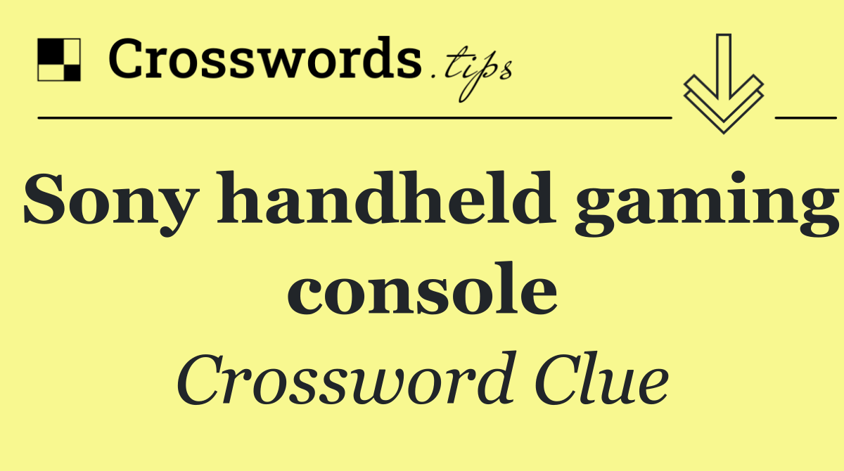Sony handheld gaming console