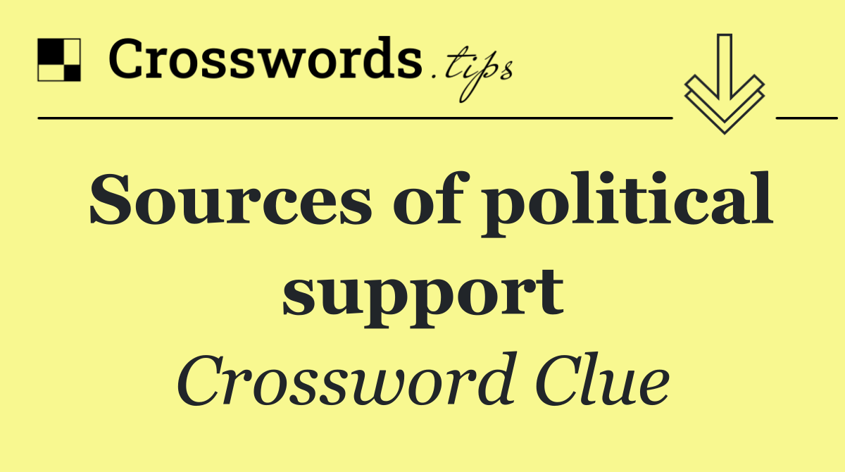 Sources of political support