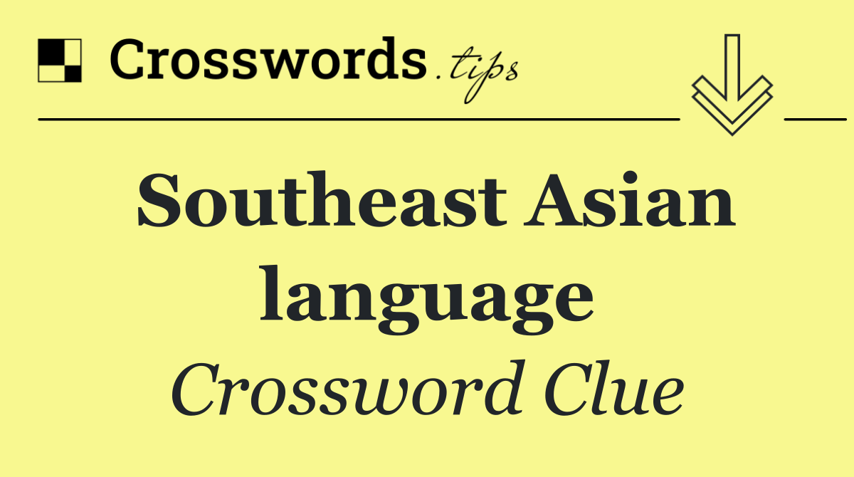 Southeast Asian language