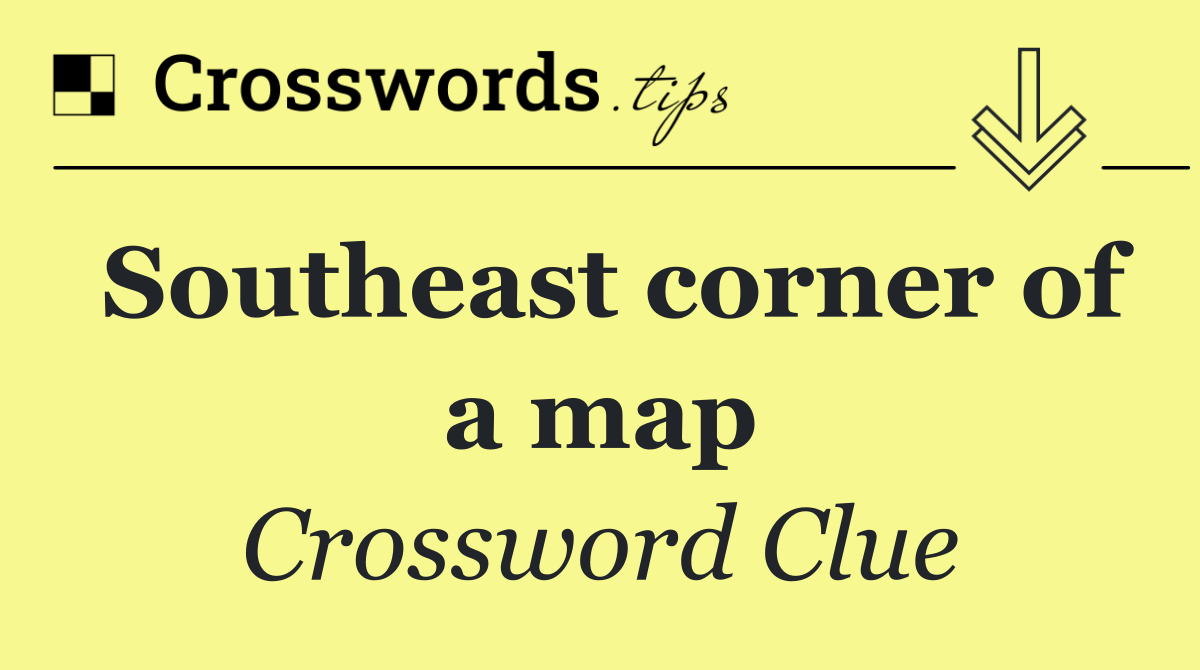 Southeast corner of a map