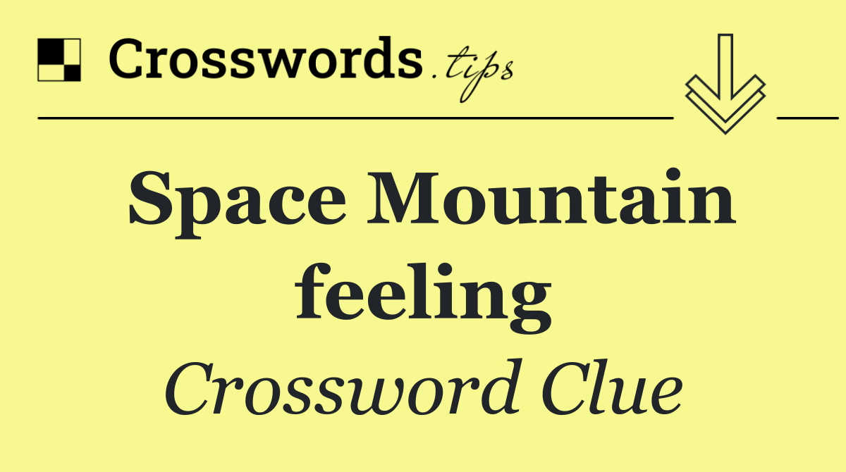 Space Mountain feeling