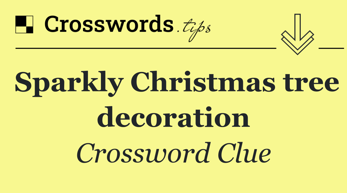 Sparkly Christmas tree decoration