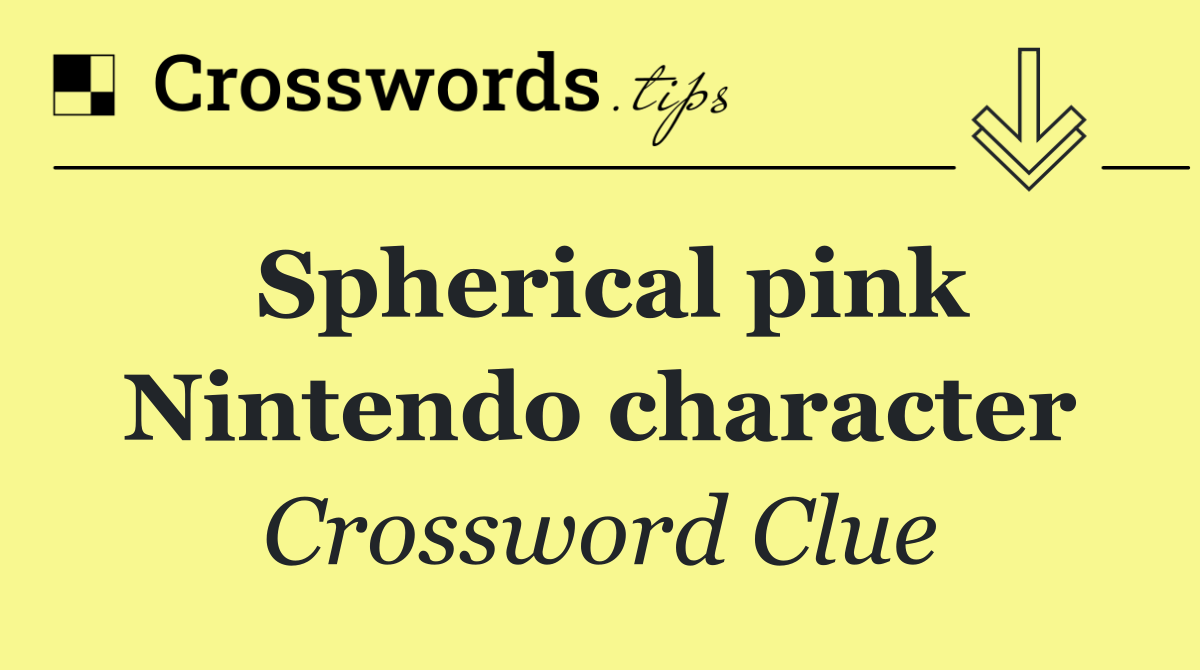 Spherical pink Nintendo character