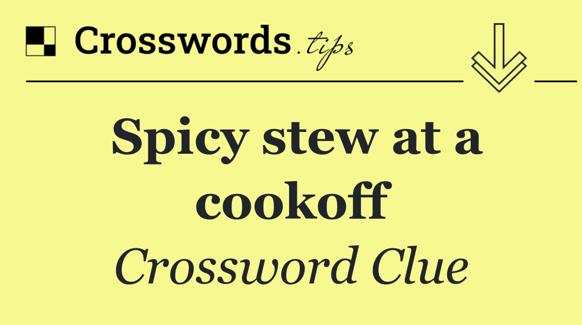 Spicy stew at a cookoff
