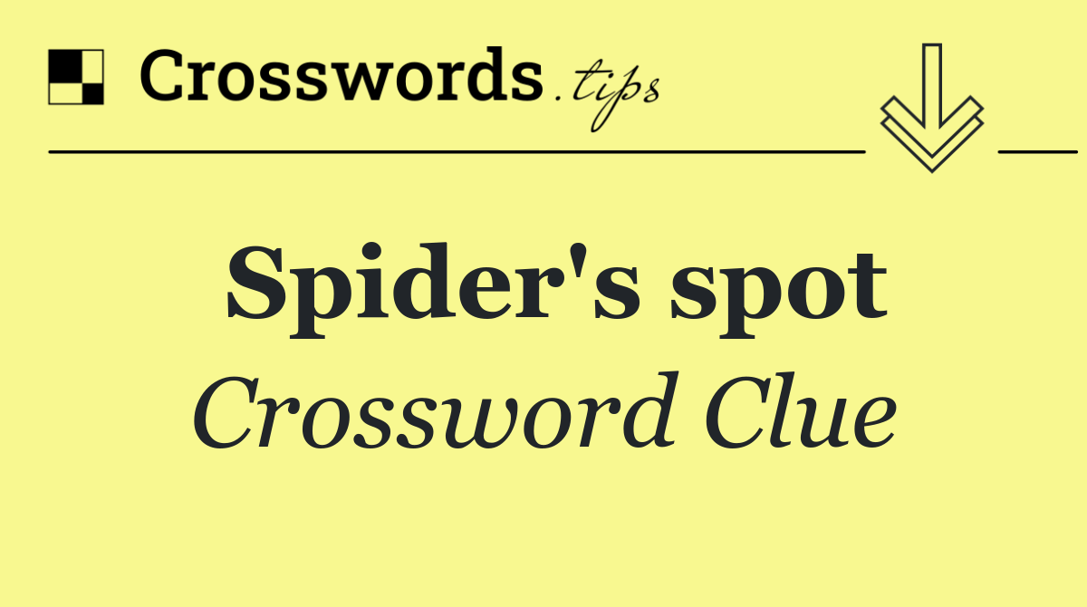 Spider's spot