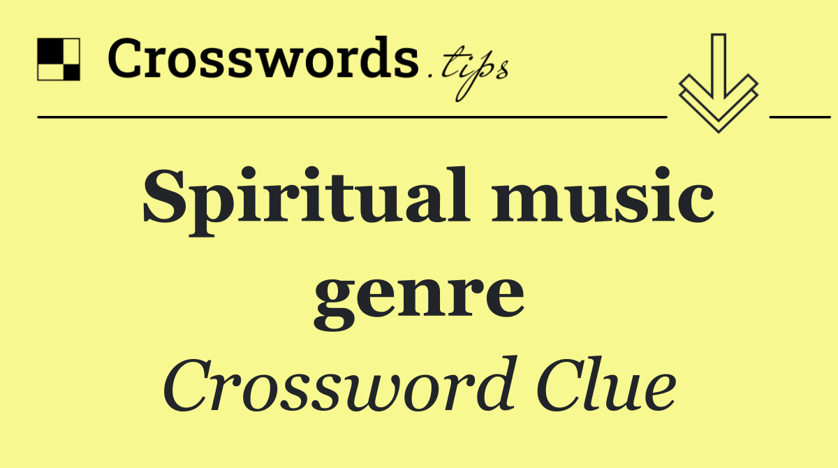 Spiritual music genre