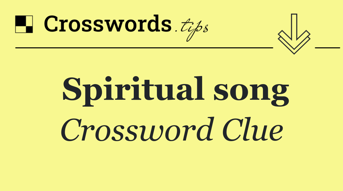 Spiritual song