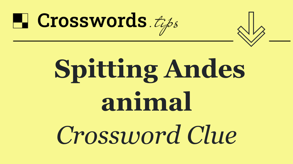 Spitting Andes animal