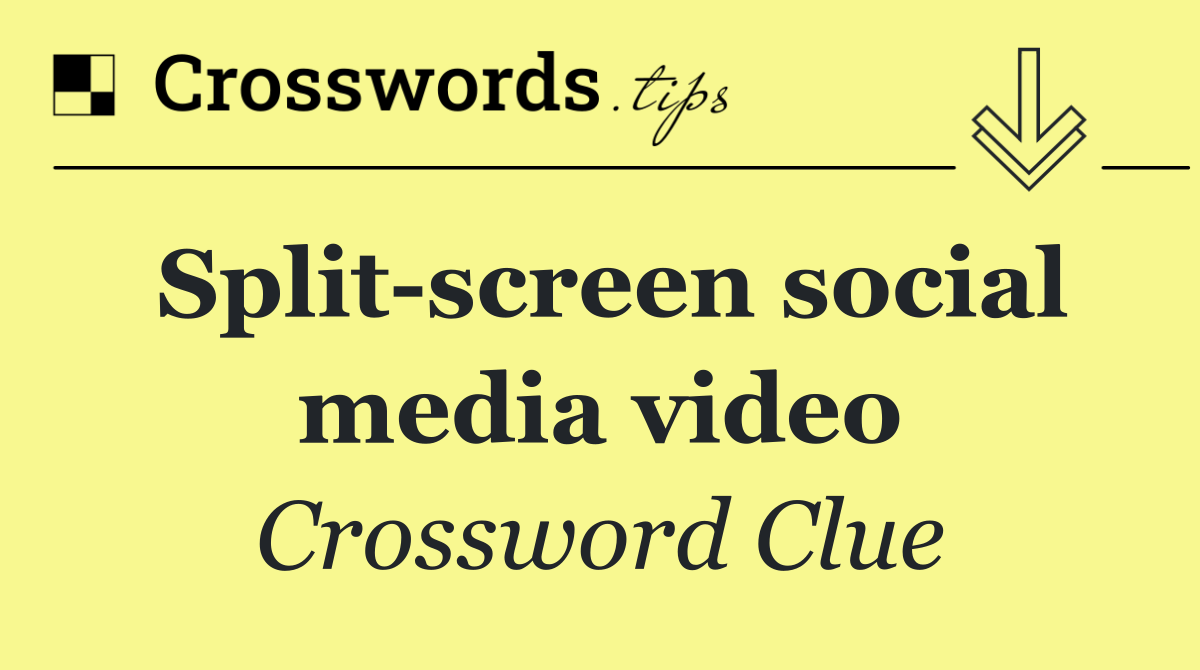 Split screen social media video