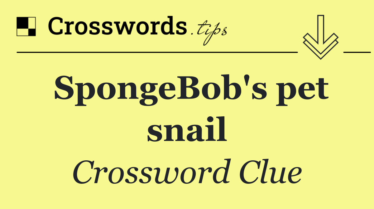 SpongeBob's pet snail