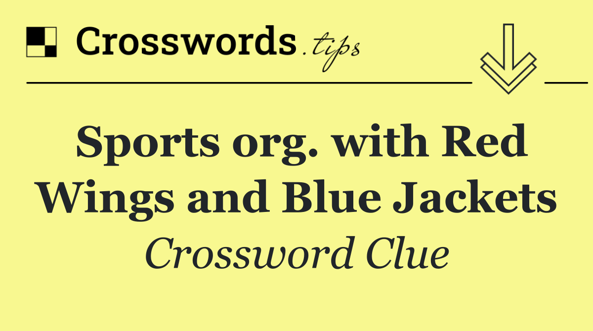 Sports org. with Red Wings and Blue Jackets