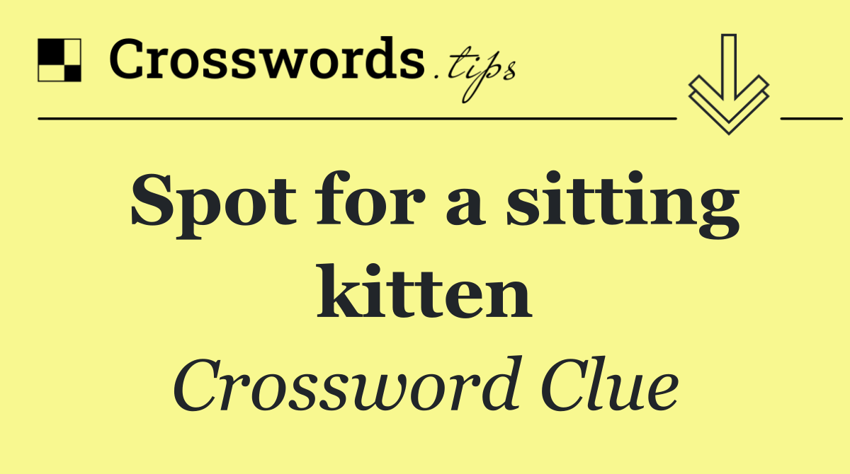 Spot for a sitting kitten