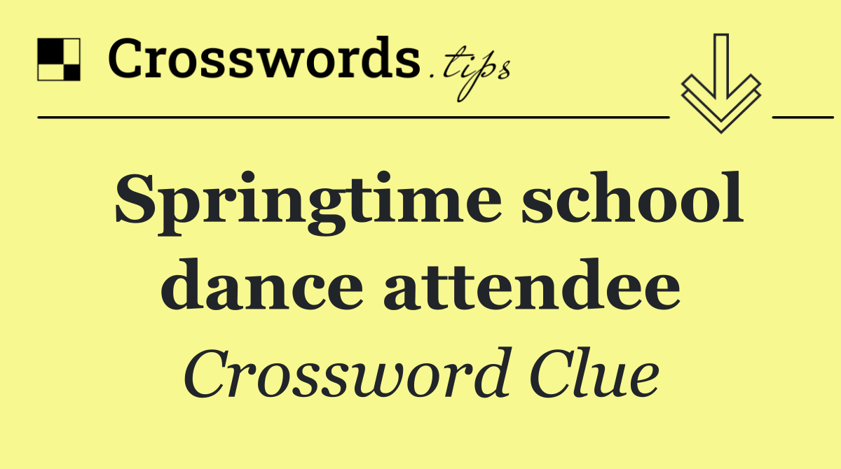 Springtime school dance attendee
