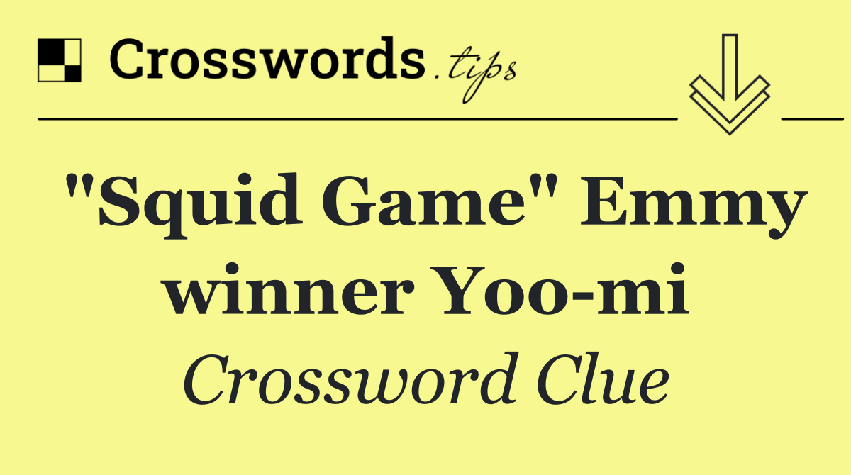 "Squid Game" Emmy winner Yoo mi