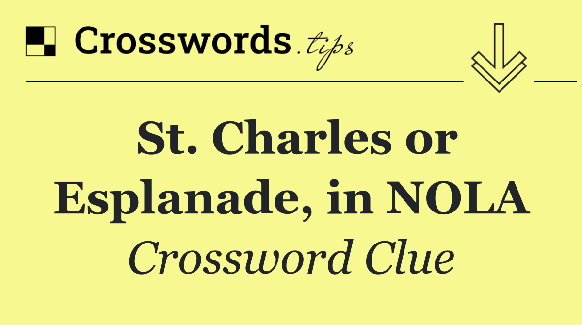 St. Charles or Esplanade, in NOLA