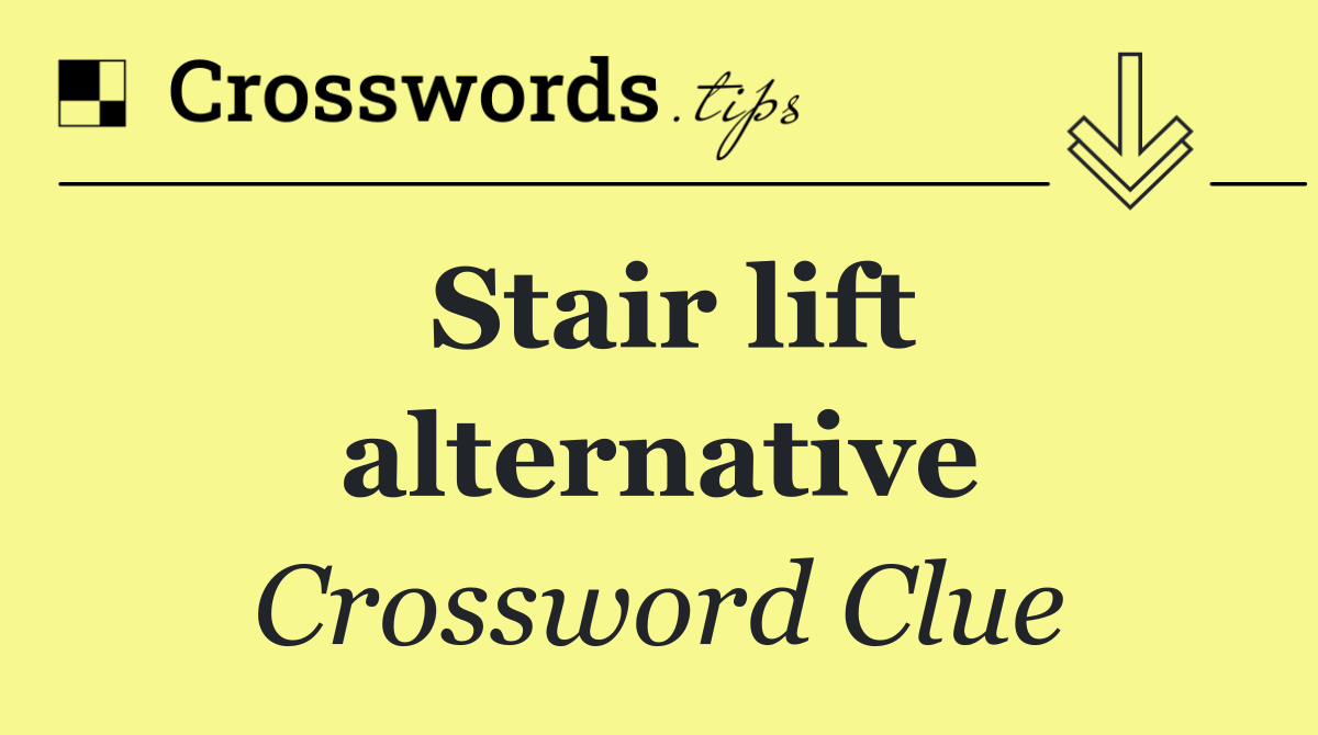 Stair lift alternative