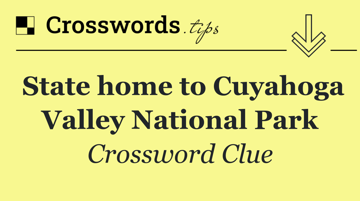 State home to Cuyahoga Valley National Park