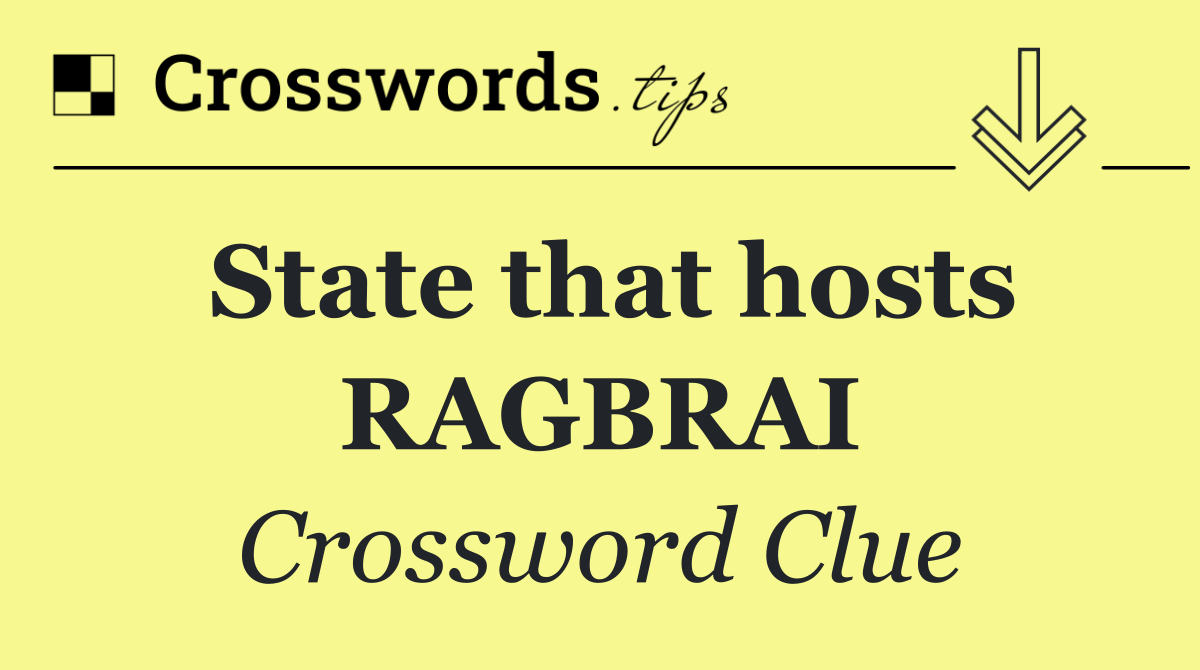 State that hosts RAGBRAI