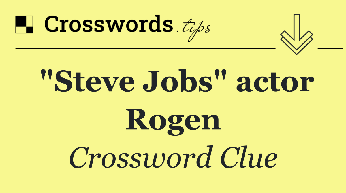 "Steve Jobs" actor Rogen