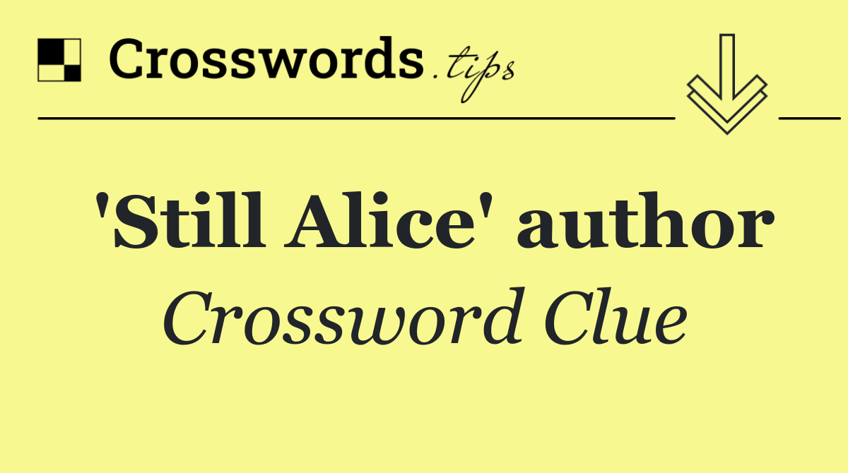'Still Alice' author