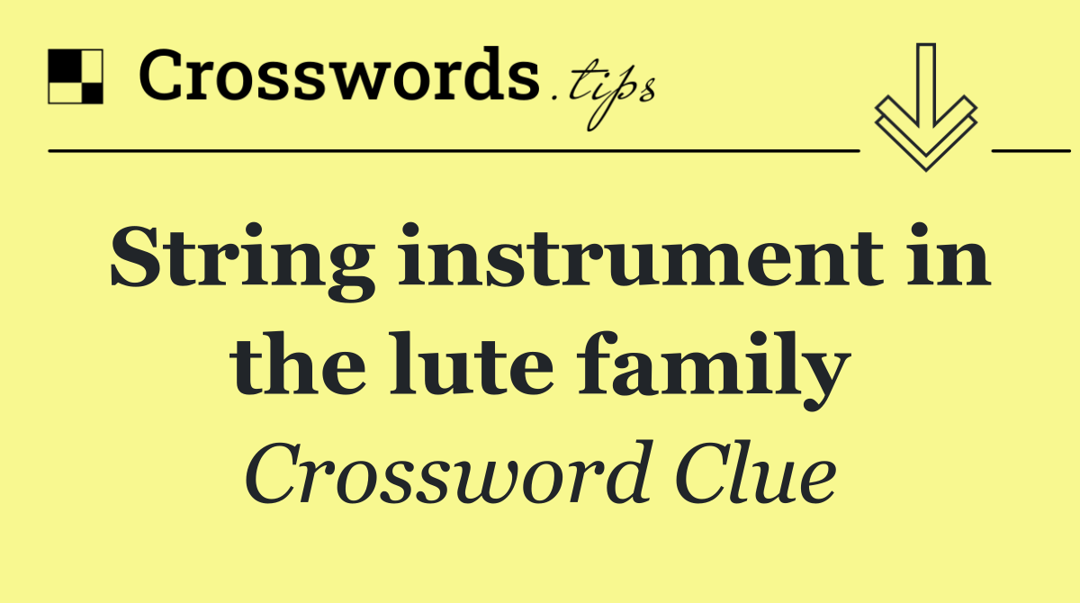 String instrument in the lute family