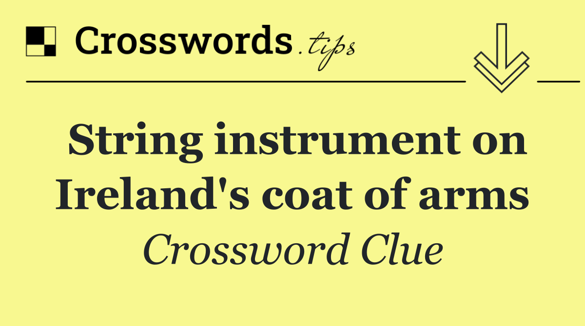 String instrument on Ireland's coat of arms