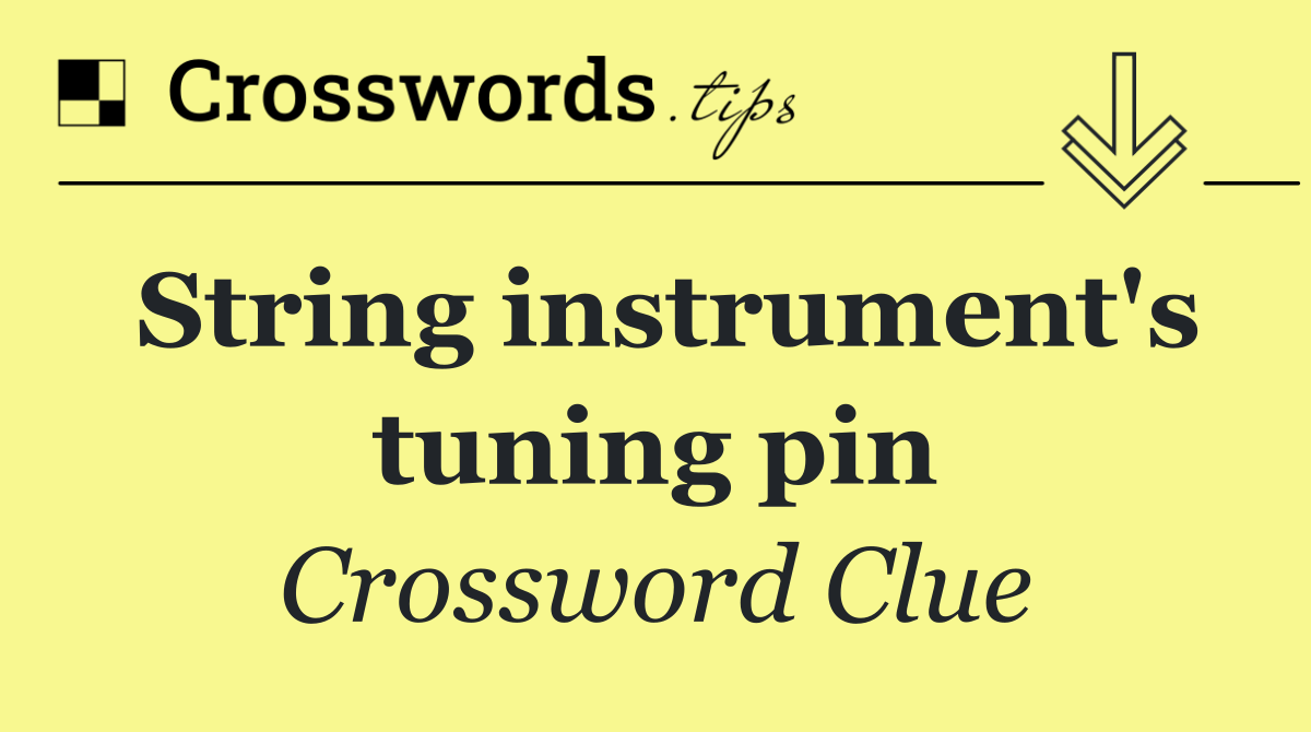 String instrument's tuning pin