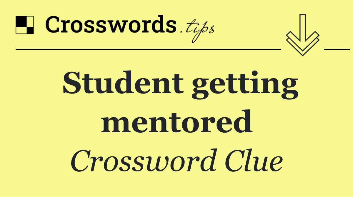 Student getting mentored