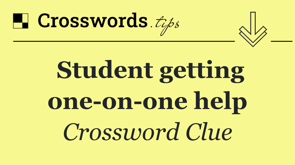 Student getting one on one help