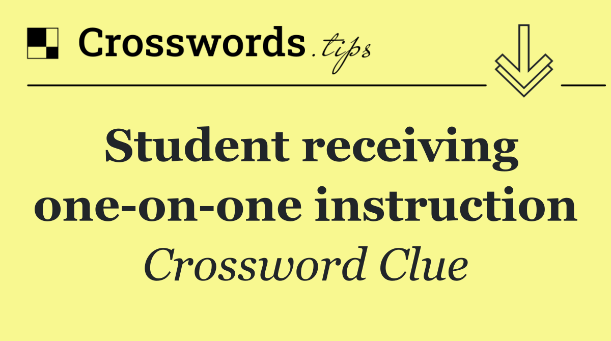Student receiving one on one instruction