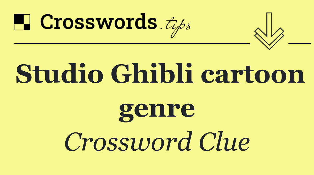 Studio Ghibli cartoon genre