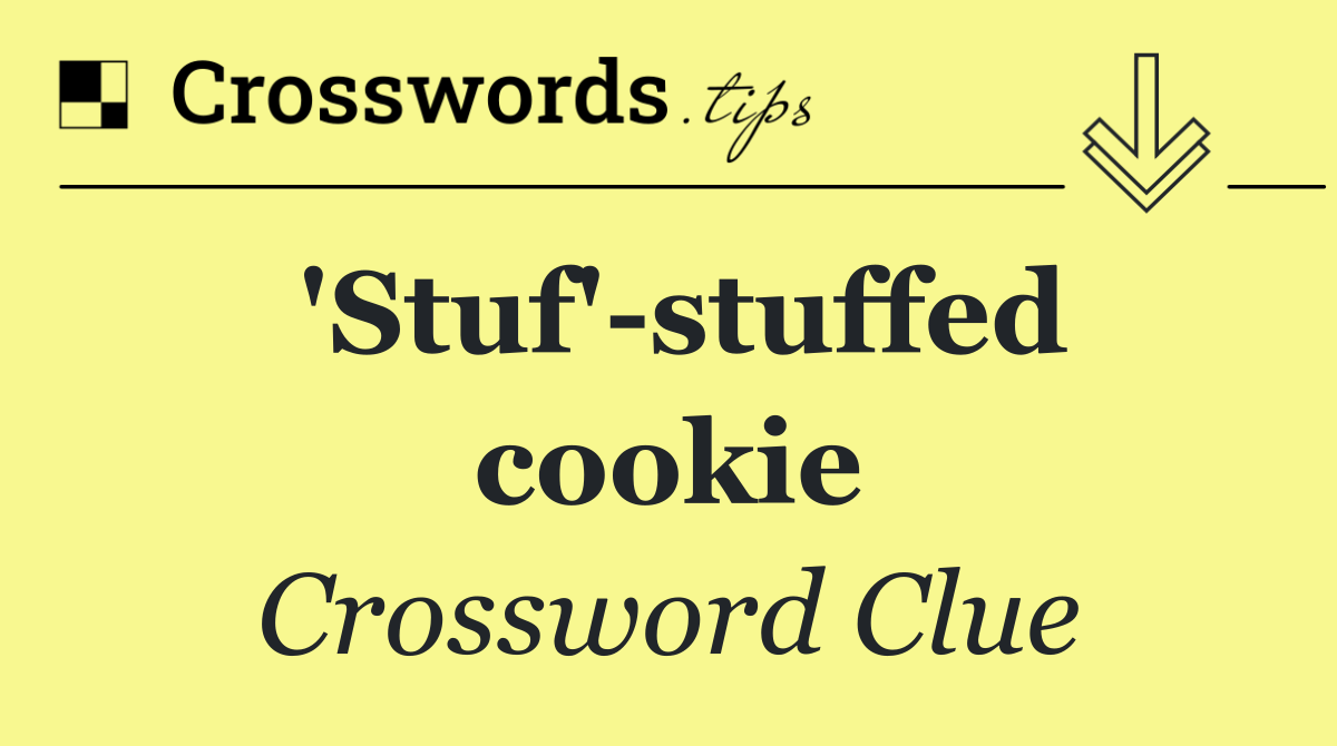 'Stuf' stuffed cookie