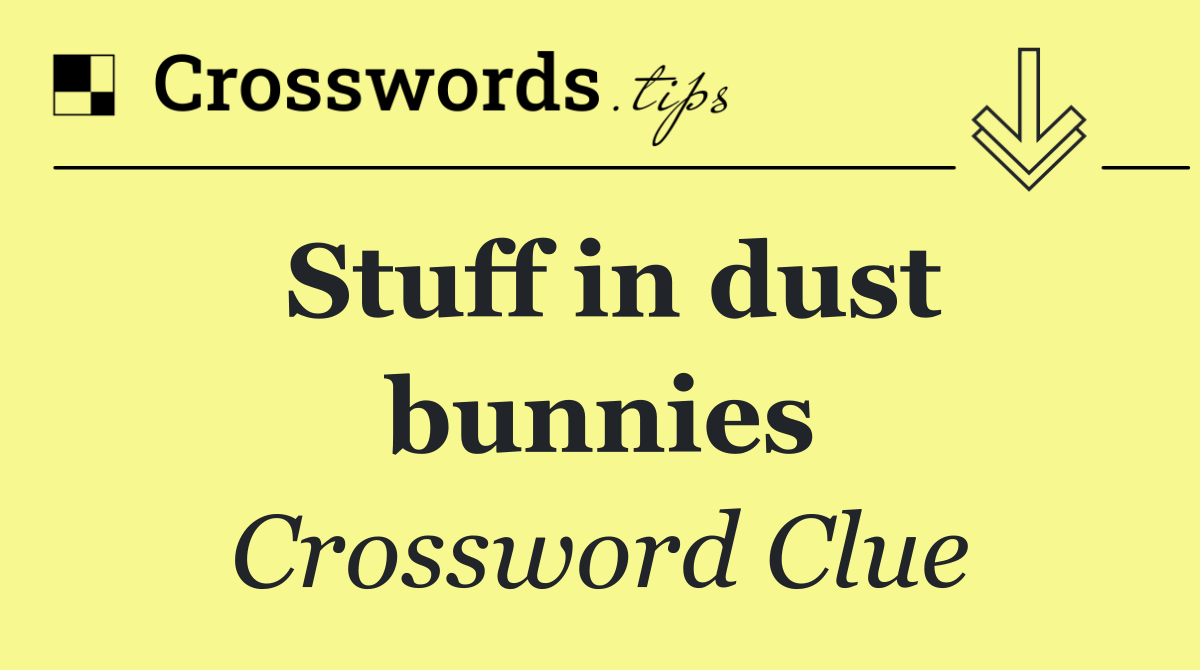 Stuff in dust bunnies