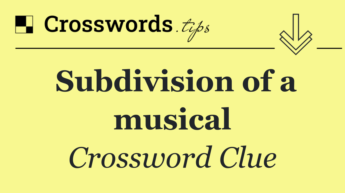 Subdivision of a musical