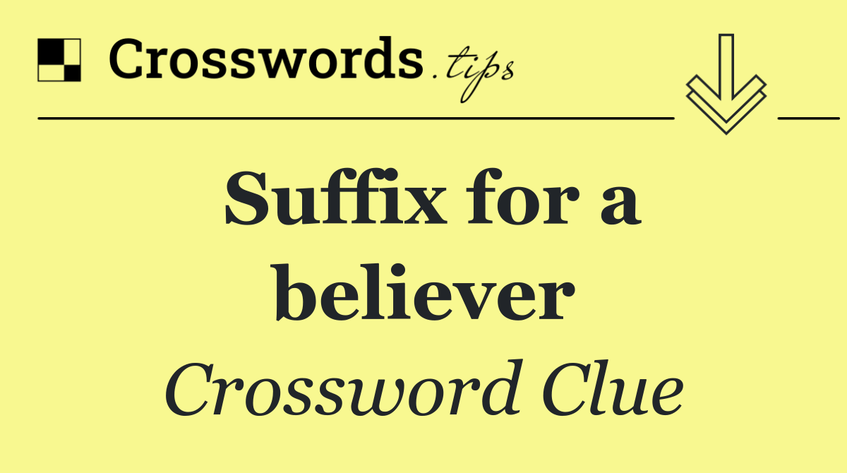 Suffix for a believer