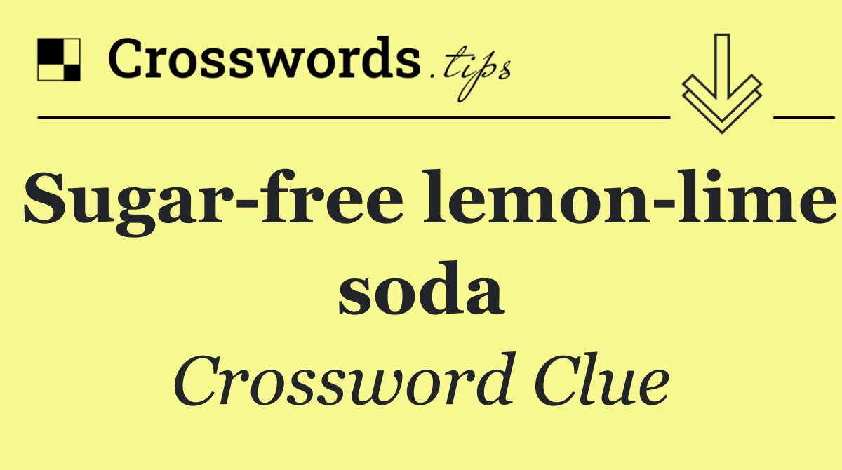 Sugar free lemon lime soda