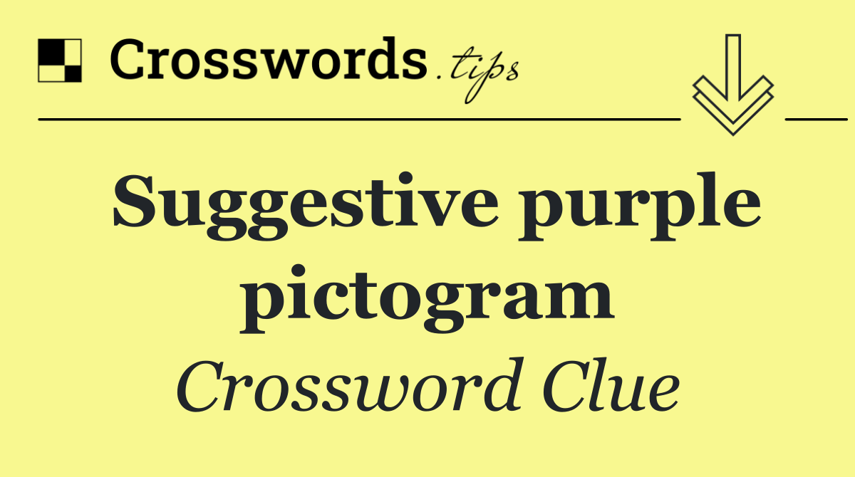 Suggestive purple pictogram